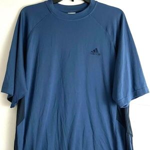 Adidas Men Size Large Blue Athletic Running Tshirt